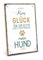 TypeStoff Holzschild mit Spruch – MEIN GLÜCK ZUM ANFASSEN, MEIN HUND – im Vintage-Look mit Zitat als Geschenk und Dekoration - HS-00570