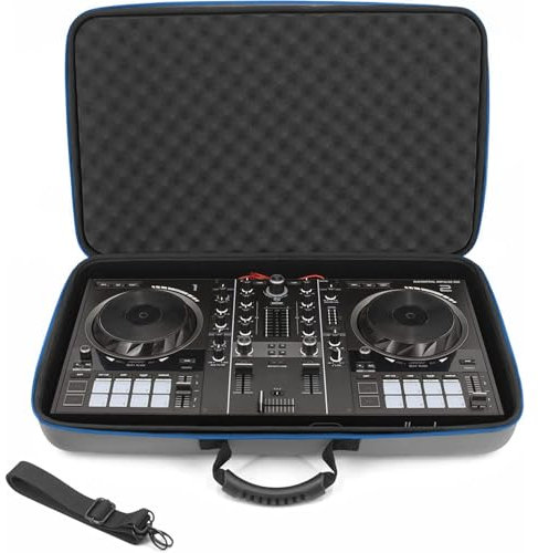 CASEMATIX DJ Controller Travel Case Compatible with Hercules Inpulse 500 - Hard Shell DJ Mixer Carrying Case with Shoulder Strap & Impact-Absorbing Foam for Audio Controllers and Audio Equipment