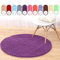 Geling Chenille runder Teppich, Non-Slip Shaggy Chenille Badmatte Weiche Mikrofasern Badteppich mit Wasser Absorbent, maschinenwaschbar,Lila,80cm