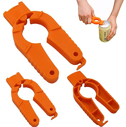 Abrebotellas 3 en 1 de 3 piezas, abrebotellas, abridor de tarros, botella de agua de plástico, torcida para agarrador de botellas, manos débiles, ancianos, artritis sufferers tapa removedor