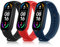 Yisica 3 Pack Armband Kompatibel mit Xiaomi Mi Band 5 / Xiaomi Mi Band 6 / Amazfit Band 5, Weiches Silikon Verstellbare Fitness Ersatzbänder für Xiaomi Mi Band 5/ Mi Band 6 Armband