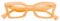 DOOViC Blaulichtfilter Lesebrille Damen Brille mit Sehstärke 2,0 Dioptrien Orange/Quadratisch Rahmen