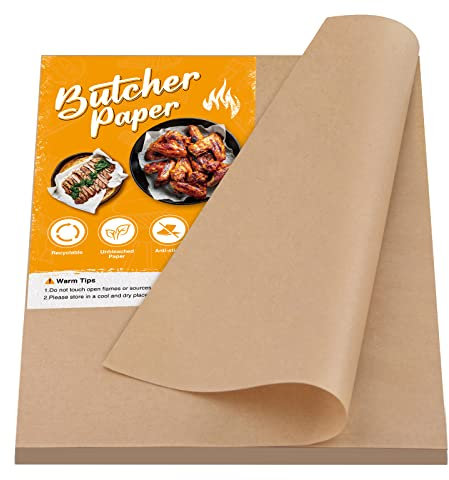 ASTARON 60 Sheets Butcher Paper for Sublimation, 30 * 30cm Brown Unwaxed Butcher Paper for Serving, Storing, Smoking Meats