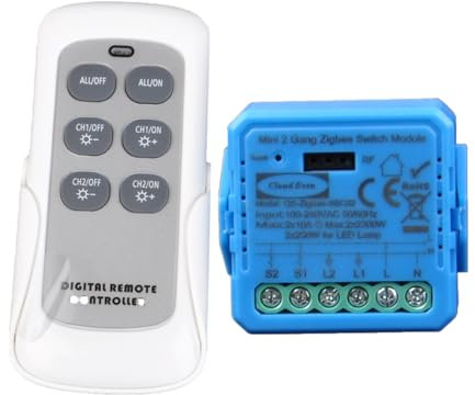 ZigBee RF433 Modulo di interruttore Intelligente,Smart Life/Tuya APP RF433 Telecomando,compatibile con Alexa e Google Home, Richiede l'hub ZigBee di Tuya Compatibile Con Amazon Alexa e Google Home