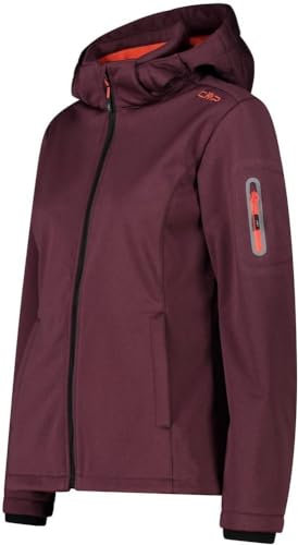 CMP - Damenjacke mit Kapuze und Reißverschluss, Burgunder Mel., XL