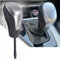Hacreyatu Automatischer silberfarbener Schalthebel aus Leder für B-MW E36 (1997-1999) E38 E39 E46 Z4 Z3 E53 X5 X3 E60 (lang)