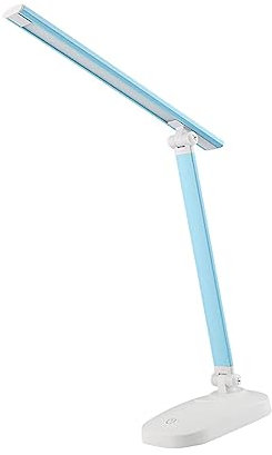 Sharplace LED-Schreibtischlampe, Touch-Steuerung, mit Einstellbarer Helligkeit, dimmbare Bürolampe mit verstellbarem Arm, Faltbare Tisch-Schreibtischlampe für Büro und Haus, Blau