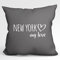 Huuraa Kissen New York My Love Deko Sofakissen mit Füllung 40x40cm Steel Grey für alle Fans von New York USA Geschenk Idee für Freunde und Familie