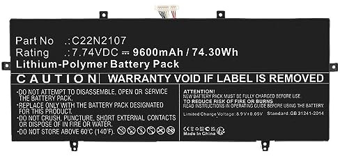 CoreParts Laptop Battery for Asus 74.30Wh 7.74V 9600mAh, MBXAS-BA0330