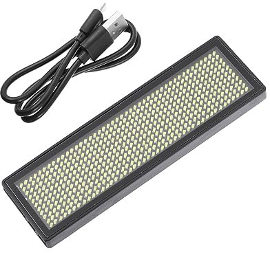 Ciieeo Geführter Elektronischer Bildschirm Mini-etiketten Namensschilder Programmierbares Namensschild Laufendes Nachrichtenabzeichen Led-namensschild Scroll-bildschirm Scheinen Pcv Weiß