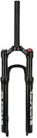 GisooM Mountain Bike Front Fork, 26 Inch Bike Suspension Fork Bike Front Fork Straight Steerer Manual Lockout Black Tube