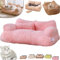 Calming Pet Sofa,2024 New Calming Pet Sofa Slicier,Calming Dog Bed Fluffy Plush Pet Sofa,Washable Puppy Sleeping Bed Cat Couch Pet Sofa Bed,with Removable Washable Cover (L, Pink)