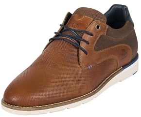 BULLBOXER Herrenschuhe sportlicher Schnürer Braun Freizeit, Schuhgröße:42 EU