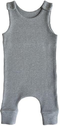 DreamBuy Soft Cotton Dungarees Custom Embroidered Design for Newborn to Toddler, Safari & Christmas Themes, Ideal Personalised Gift for Baby Shower or 1st Birthday (Dove Grey, 0-3 Months)