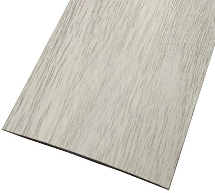 Bande de transition de sol, bande de séparation de sol autocollante en PVC, 1 m x 5 cm, bande de seuil de sol pour carrelage, bois, stratifié, joint les espaces (grain de bois blanc)