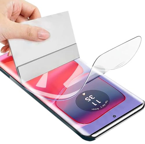 LXEEOLX [2 unidades de protector de pantalla de hidrogel para Motorola Edge 50 Pro, [alta sensibilidad] [película flexible] [ultra transparente] [antiarañazos] Protector de pantalla de TPU suave