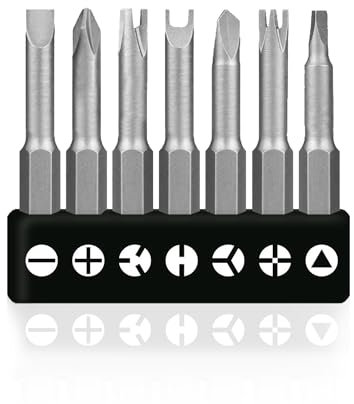 Set di 7 cacciaviti speciali a forma di U da 50 mm, a forma di Y, per interni, a tre punti, per trapano (7)