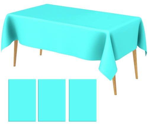 Tovaglia Usa E Getta,Tovaglie Plastica Rettangolare,Tovaglia Plastica Rettangolare,4 Pezzi 137 X 274 Cm Blu Chiaro,Tovaglia Di Plastica Rettangolare,Disposable Rectangle Table Cloth,Tovaglia Monouso