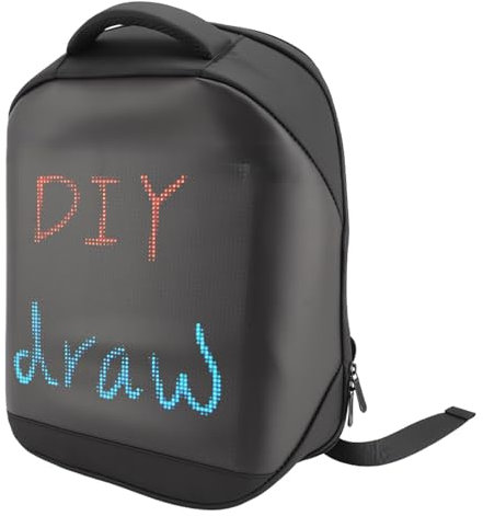 Bewinner Bluetooth LED Rucksack – Wasserdichter, Modischer Pixel Rucksack mit Reflektierenden Riemen und Programmierbarem Display, Schultertasche mit App-Steuerung für Party DIY