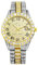 OIDEA Uhren Herren Armbanduhr mit Strass: Silbergold Herrenuhr Analog Quarz Uhr Kalender Glitzer mit Römische Zifferblatt Casual Metallarmband Geschenk für Männer Freund