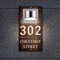 Personalised Led Solar House Number Wood Sign Custom Address & Number Solar Modern Door Plaque Lighted House Numbers For Outside Home Street Yard Garden Housewarming (style 19)
