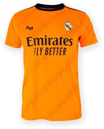 Real Madrid T-shirt deuxième équipement saison 24/25, orange, adulte, réplique sous licence officielle, orange, XL