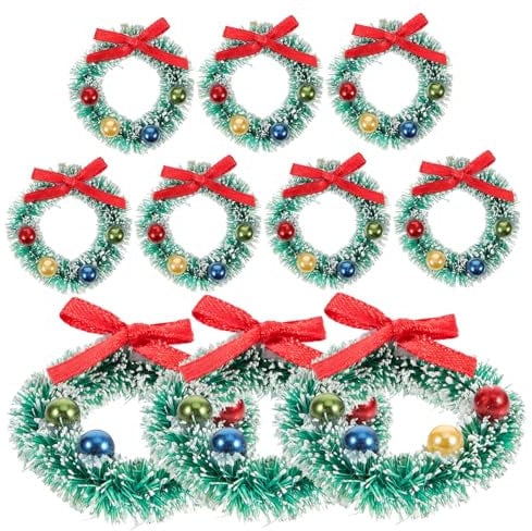 OKUMEYR 10stücke Hängender Weihnachtskranz Für Haustür Ornament Weihnachtsgirlande Zum Aufhängen Deko-Requisite Für Weihnachtsdekoration Vielseitig Einsetzbar in Einkaufszentren Und Büros