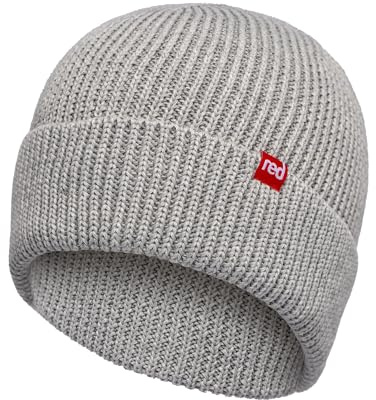 Red Original Eddy Beanie Hat – Unisex - 100% Recycled Polyester (Grey, One Size)