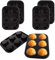 LOPYXBR 6 Pack Muffin Trays 6 Cup, Non Stick 6 Cupcake Baking Tray, Carbon Steel Muffin Tin Cup Cake Trays for Baking, Black Deep Mince Pie Baking Tray for Yorkshire Pudding Pies, Cupcakes, Muffin