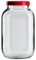 Erhard-Trading XXL Schraubglas, 3.400 ml, Vorratsglas Einmachglas mit rotem Twist-Off Deckel