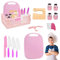 Dhqkqg Kids Knife Set for Chopping, 13 Pcs Kids Cooking Set with Toddler Knife, Foldable Storage Box, Crinkle Cutter, Cookie Cutters and More, Toddler Knife Set for 2 3 4 5 6 Year Old Boys Girls