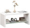 HOMCOM High Gloss Coffee Table with Storage, Two-Tier Living Room Table with Glass Shelf, Modern Centre Table for Home Office, 100 x 45 x 45cm, High Gloss White