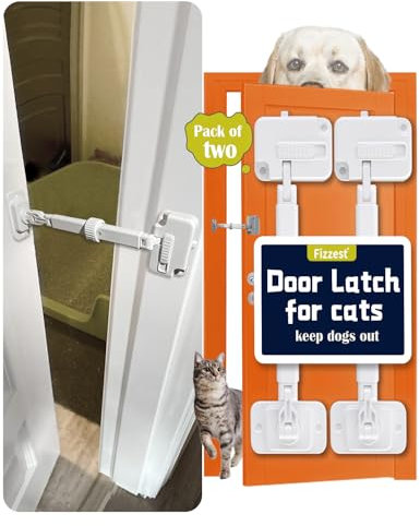 Fizzest Pet Door Latch Prop，Door Latch for Cats Keep Dogs Out，Kitty Door for Interior Door，Door Opener for Cats
