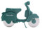 GIONAR Pizzaschneider Lustig, Motorrad Pizzaschneider, Pizzaschneider Fahrrad, Pizza Schneider mit Dual Scharfem Schneiderad & Ständer, Neuheit Pizza Cutter (Motorroller Scooter Grün
