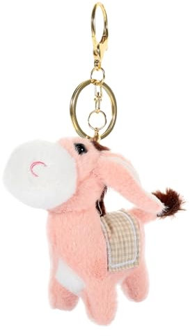 TOBBOMEY Esel Schlüsselanhänger Aus Plüsch Flauschiger Anhänger Für Rucksack Und Tasche Bezaubernder Esel Schlüsselanhänger Zum Dekorieren