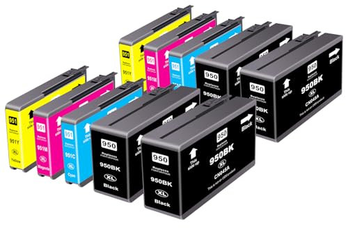 950XL 951XL Druckerpatronen Multipack Tintenpatronen Kompatible für HP 950 951,Kompatibel mit HP Officejet pro 8600 Patronen HP Officejet pro 8620 8100 8610 8600 8615 8616 8625 Patronen - 10er Set