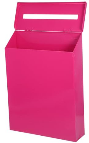 DOITOOL Iron Post Box Wall Mount Mailbox Vintage Design Office Suggestion Box Mailbox Door Replacement Home Decor