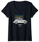 Damen Volkswagen Beetle Surfboard Dachträger T-Shirt mit V-Ausschnitt