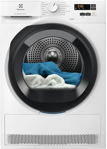 Electrolux Serie 600 GentleCare, Asciugatrice a Pompa di Calore, 9 kg, EW6HCH19G, Classe A, 14 Programmi, Tecnologia MixCare e SensiCare, Funzione Antipiega, 64 dB, Filtro EcoFlow, 850x596x636 mm