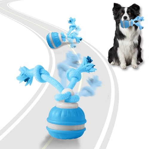 Osinaga Interactive Dog Ball Toys, Smart Interactive Dog Toys for Boredom, Motion Activate Rolling Ball for Small Medium Large Dogs, Automatic Moving Toy, Stimulation Toy for Boredom Relief (bule)