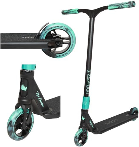 NKD Stunt Scooter Rizz | Hochleistungs ABEC-9 Lager | 360° Lenker für Freestyle | Robuste 6061 Aluminiumlegierung