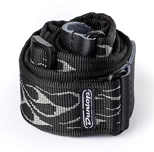 Jim Dunlop Gitarrengurt, Flambe-Grey (graue Flamme)