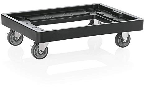 WAS 3710 013 Kunststoff Transporttrolley für GN Thermotransportbehälter, 72.5cm x 53cm x 18.5cm