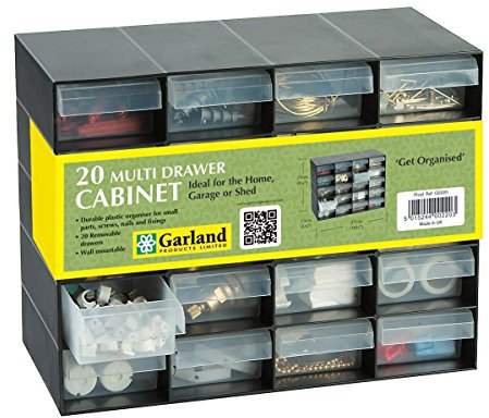 20 Multi Drawer Plastic Storage Cabinet for Home Garage or Shed