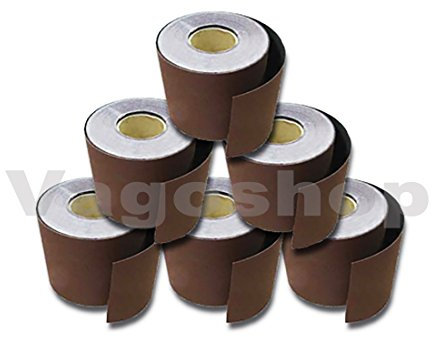 12x Set Schleifpapier 115mm Rollenschleifpapier je Korn 2 Schleifrollen 40-320