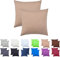 NatureMark 2er Set Jersey Kissenbezüge – Elastisch, weich, atmungsaktiv und hautfreundlich – Waschbare Kissenhülle - 80x80 – Sand/Beige