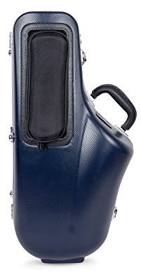 Crossrock CRA860ASBL Alto Saxophone Case- Contoured ABS Molded with Backpack Straps, Blue