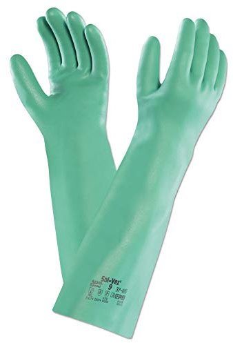 Sol-Vex Ansell 37-185/9 Nitril-Handschuhe, Grün, Größe L, 1 Paar