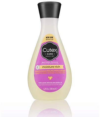 Cutex Moisture Rich Rimuovi Smalto Professionale Unghie Nail Remover Solvente Idratante con Olio di Mandorla Dolce, Olio di Jojoba e Vitamina E, 200 Millilitri