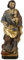 Heiliger Josef mit Hobel - Winkel bunt bemalt 15 cm Schutzpatron Heiligenfigur - Polyresin